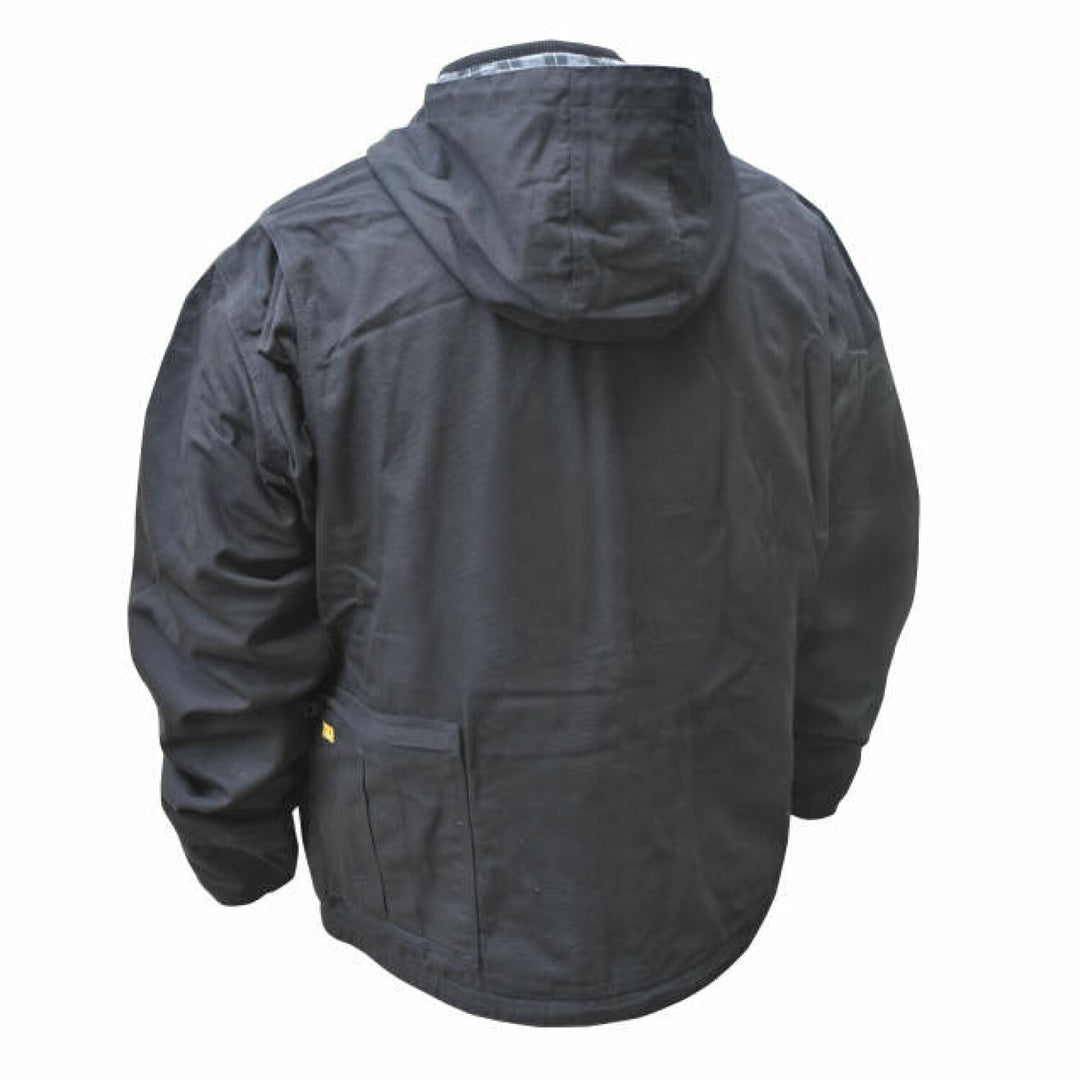 DEWALT DCHJ076AB Men's Heated Heavy Duty Work Coat Kit - Black