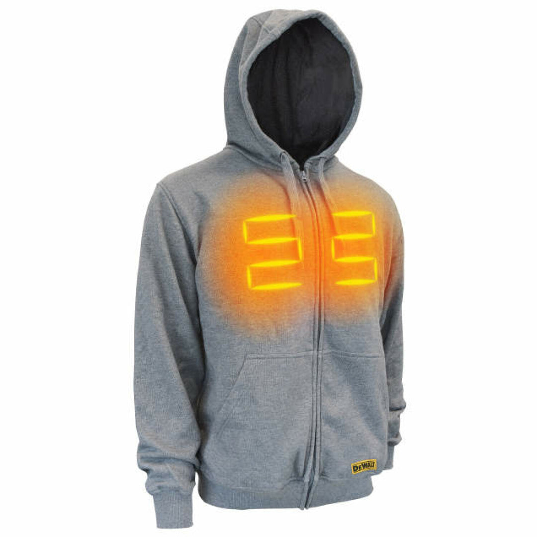 DEWALT DCHJ080 Men's Heated French Terry Cotton Hoodie without Battery - Gray