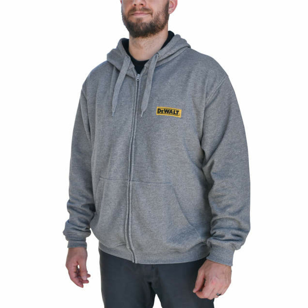 DEWALT DCHJ080 Men's Heated French Terry Cotton Hoodie without Battery - Gray