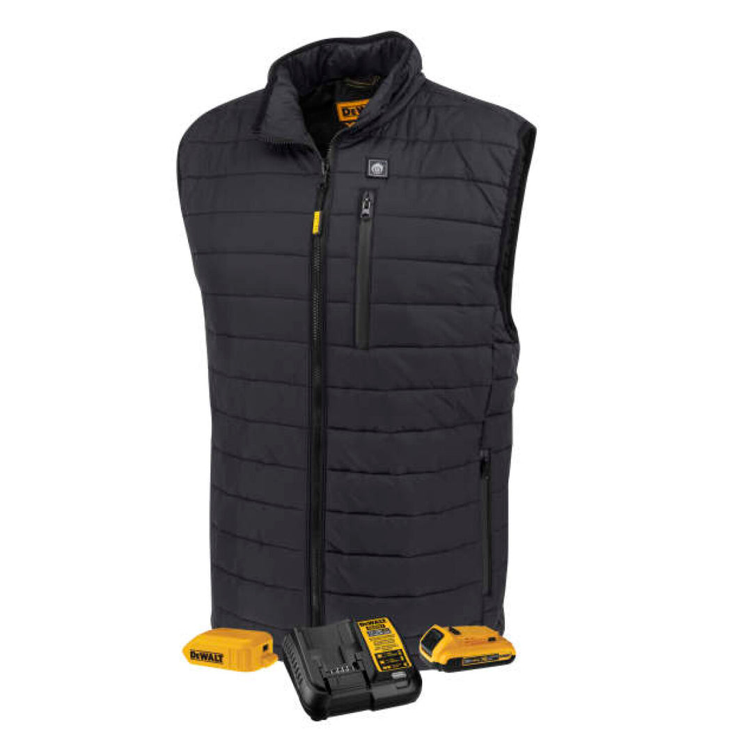 DEWALT DCHV095B Men's Heated Puffer Vest Kit- Black