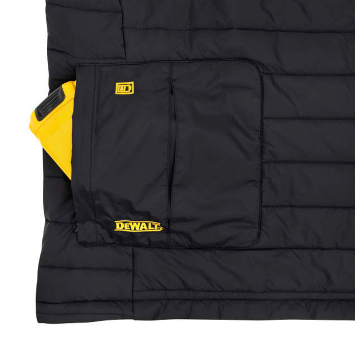 DEWALT DCHV095B Men's Heated Puffer Vest Kit- Black