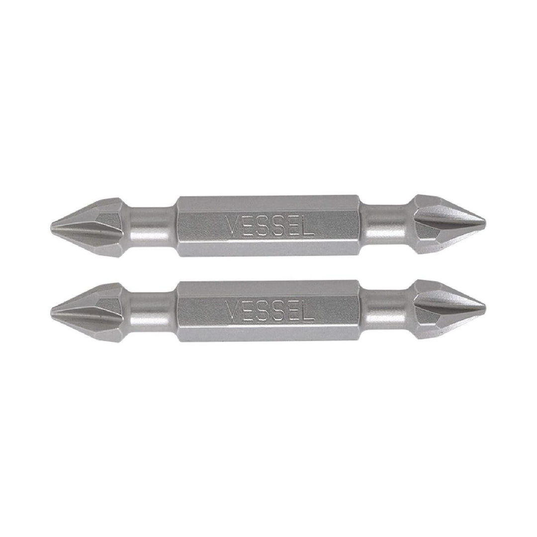 Vessel Tools DEPH1PH150P2 Neck Torsion Double-Ended Power Bits, PH1 x PH1 x 50 mm, 2 Pc.
