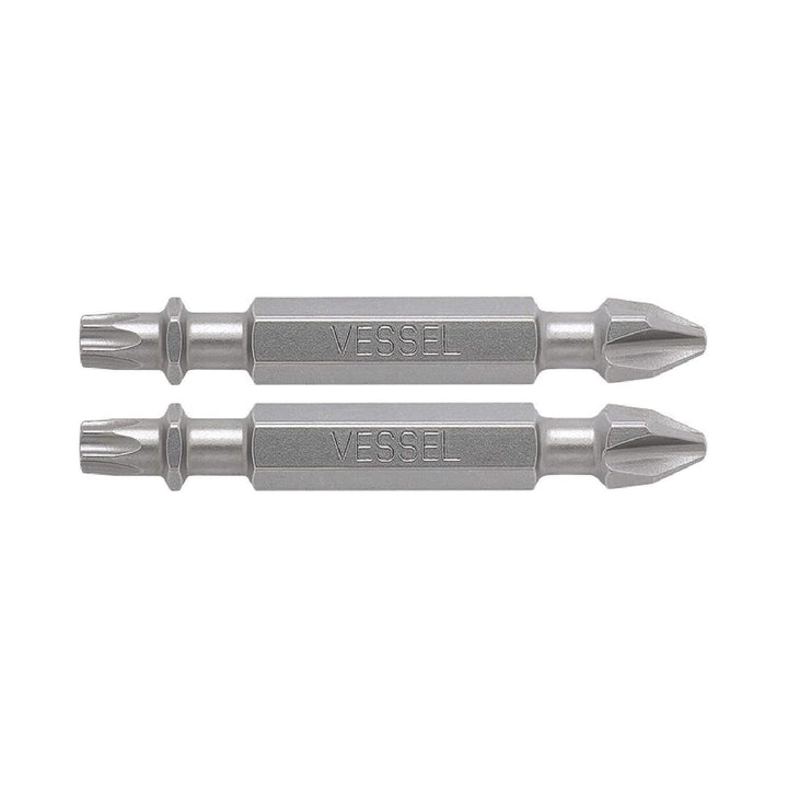 Vessel Tools DEPH2TX2550P2 Neck Torsion Double-Ended Power Bits, PH2 x T25 x 50 mm, 2 Pc.