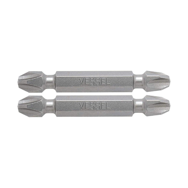 Vessel Tools DEPH3PH350P2 Neck Torsion Double-Ended Power Bits, PH3 x PH3 x 50 mm, 2 Pc.