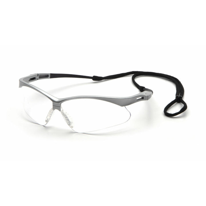 Pyramex SS6310SP Pmxtreme Clear Lens with Silver Frame and Cord
