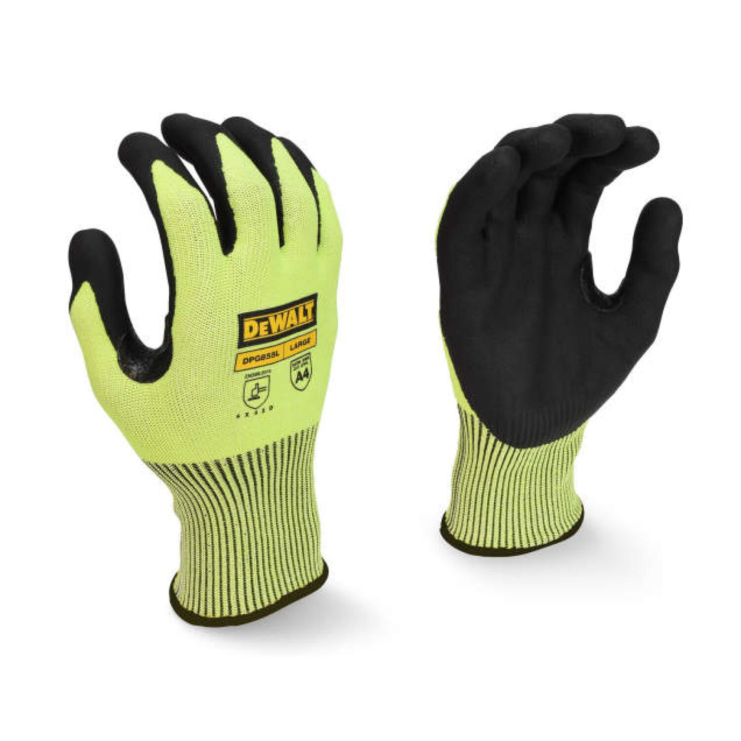DEWALT DPG855 Hi-Vis Foam Nitrile A4 Cut Glove