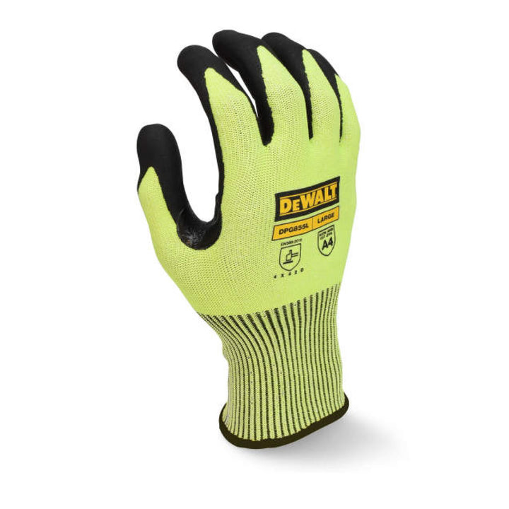 DEWALT DPG855T Hi-Vis Foam Nitrile A4 Cut Glove
