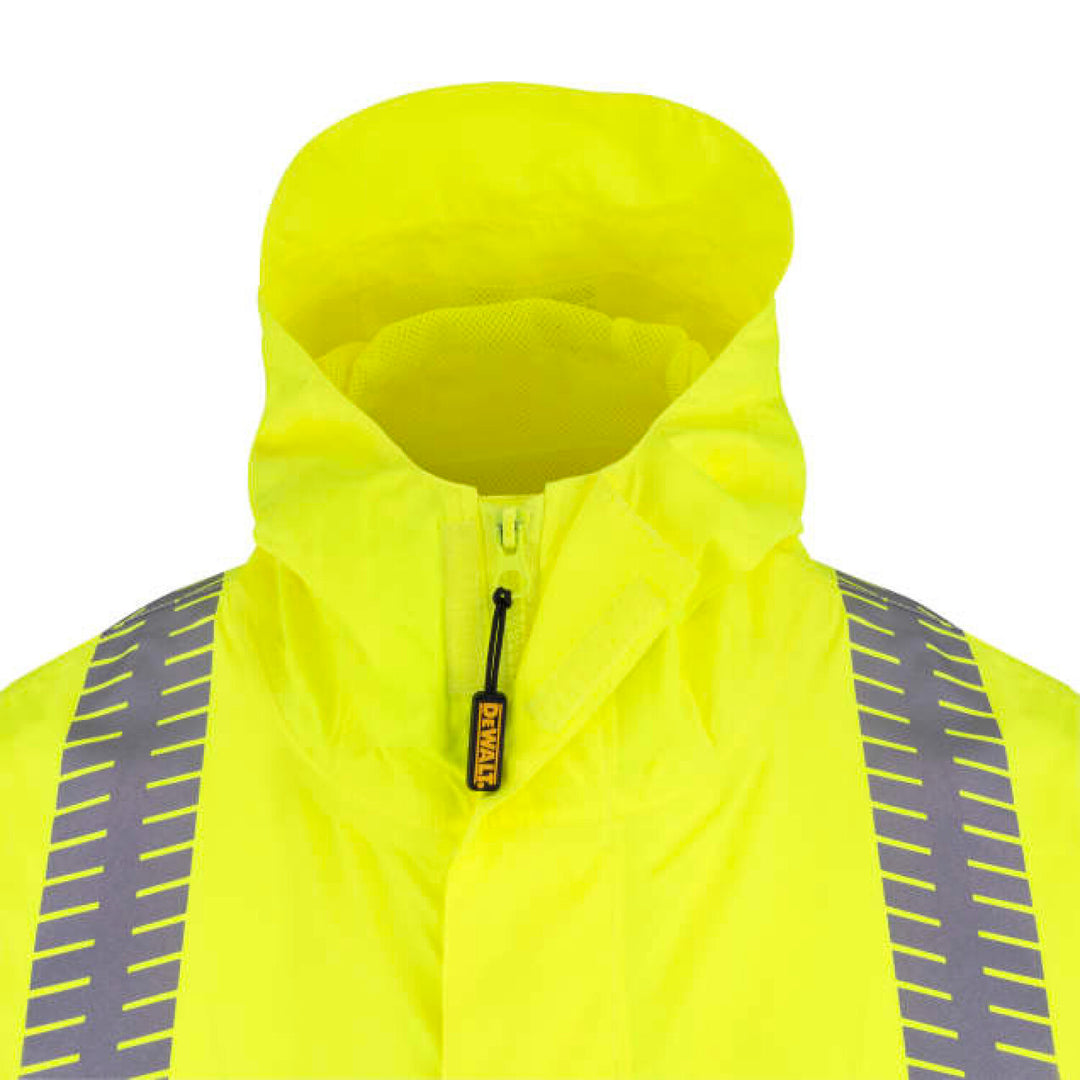 DEWALT DRW21 Class 3 Ripstop Wind and Rain Jacket- Hi-Vis Green