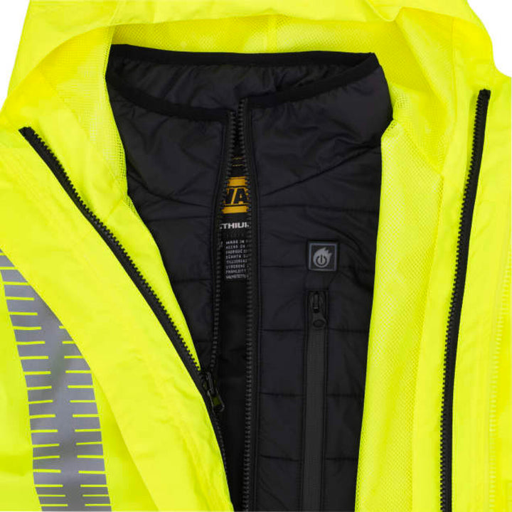 DEWALT DRW21 Class 3 Ripstop Wind and Rain Jacket- Hi-Vis Green