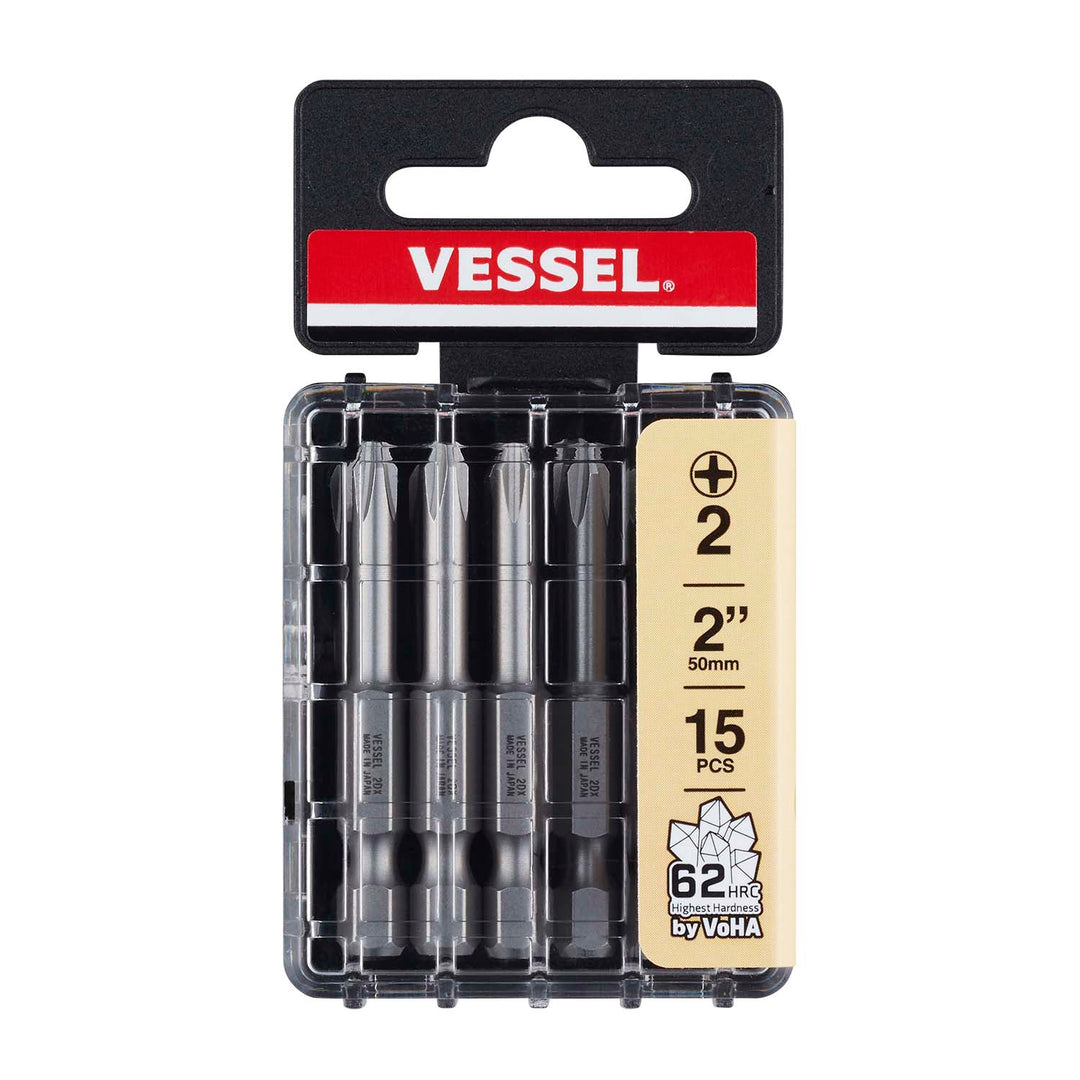 Vessel Tools DWPH250P15T DRYWALLER Power Bit (PH2 x 50 mm, 15 pcs.)