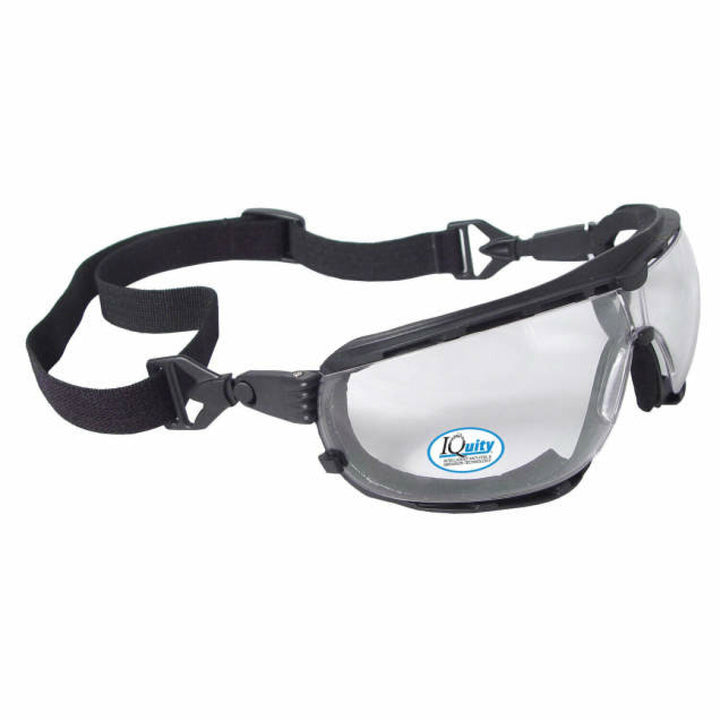 Radians Dagger IQ - IQuity Anti-Fog Foam Lined Safety Goggle - Black Frame - Clear IQ Anti-Fog Lens