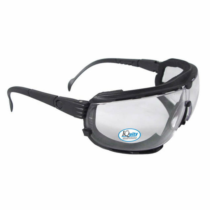 Radians Dagger IQ - IQuity Anti-Fog Foam Lined Safety Goggle - Black Frame - Clear IQ Anti-Fog Lens