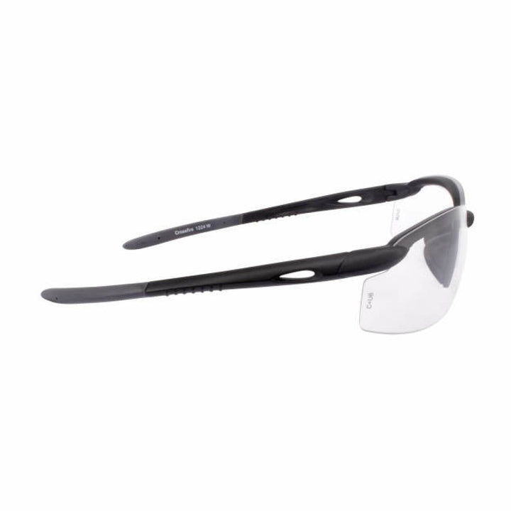 Crossfire ES5W Premium Safety Eyewear - Matte Black Frame - Clear Lens