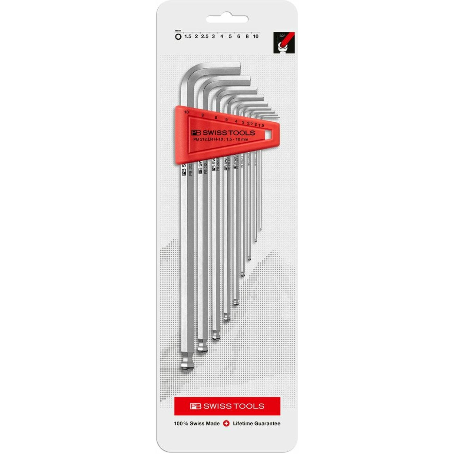 PB Swiss PB 212.LR H-10 CN Ballpoint Hex Key L- Wrenches and Holding R ...