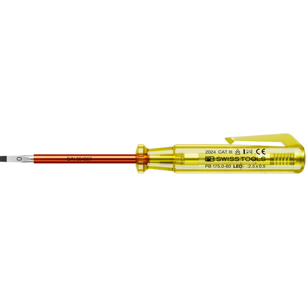 PB Swiss PB 175.0-60 LED 100-250 VAC Phase Tester & Slotted Screwdrive – Haus Of Tools