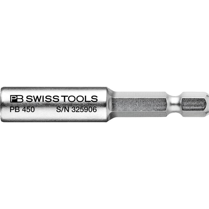 PB Swiss Tools PB 450 1/4" Bit Holder, w/ Retaining Ring, 57mm