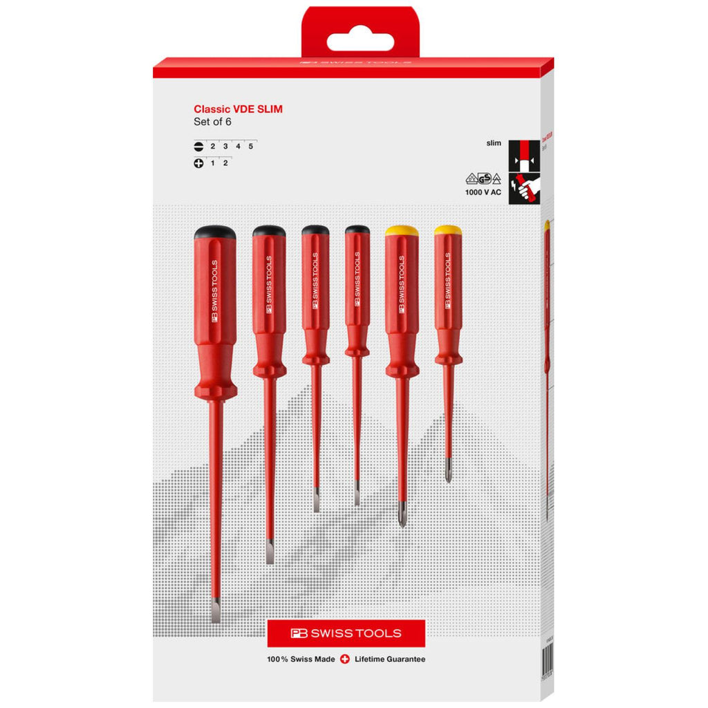 PB Swiss Tools PB 5542.SL CBB Classic VDE slim screwdriver set