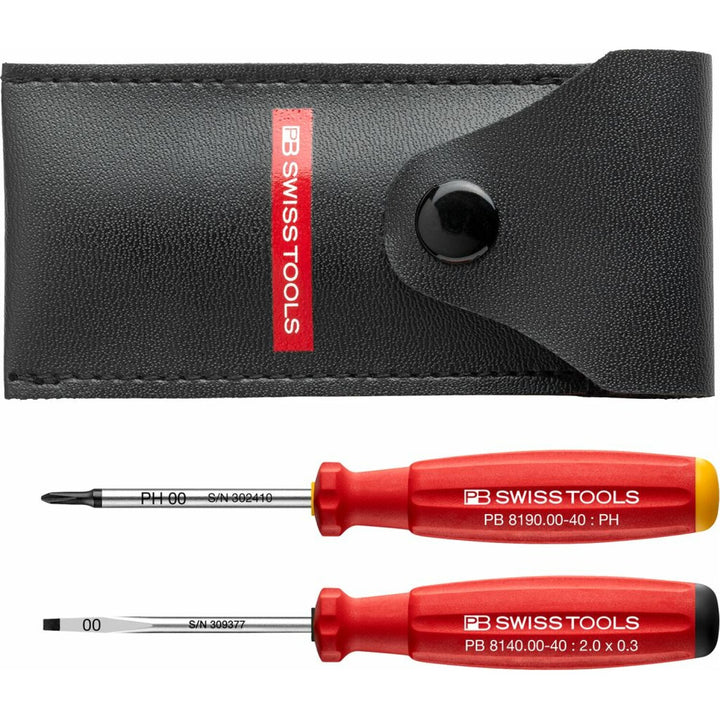 PB Swiss Tools PB 8535 Slotted + Phillips Screwdriver In A Case 2 Pcs
