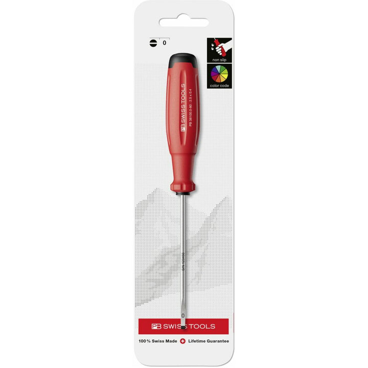 PB Swiss PB 38100.0-80 SwissGrip Evo Slotted Screwdriver 2.5X0.4
