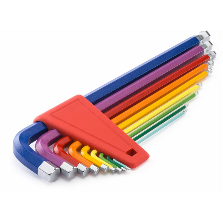 PB Swiss Tools PB 212.LH-10 RB Rainbow Ball End Hex Set, 1.5 - 10 mm, 9 Pc.