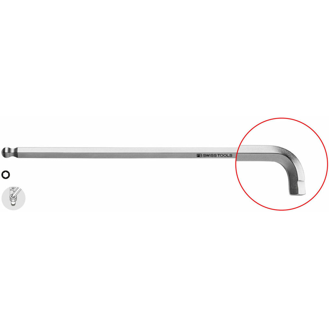 PB Swiss Tools PB 2222.L 8 90°–100° Key L-Wrenches, Hex