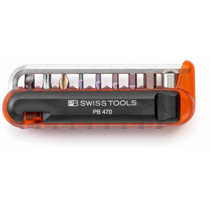 PB Swiss Tools PB 470.Red BikeTool: Pocket Tool With 9 Screwdriving Tools