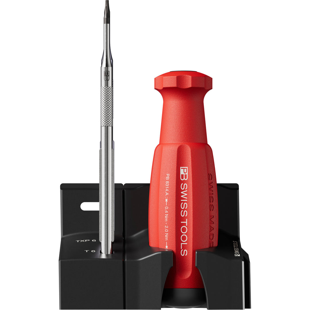 PB Swiss Tools PB 8314.A 0,5 Set MecaTorque Preset Torque Handle, Set In Holder