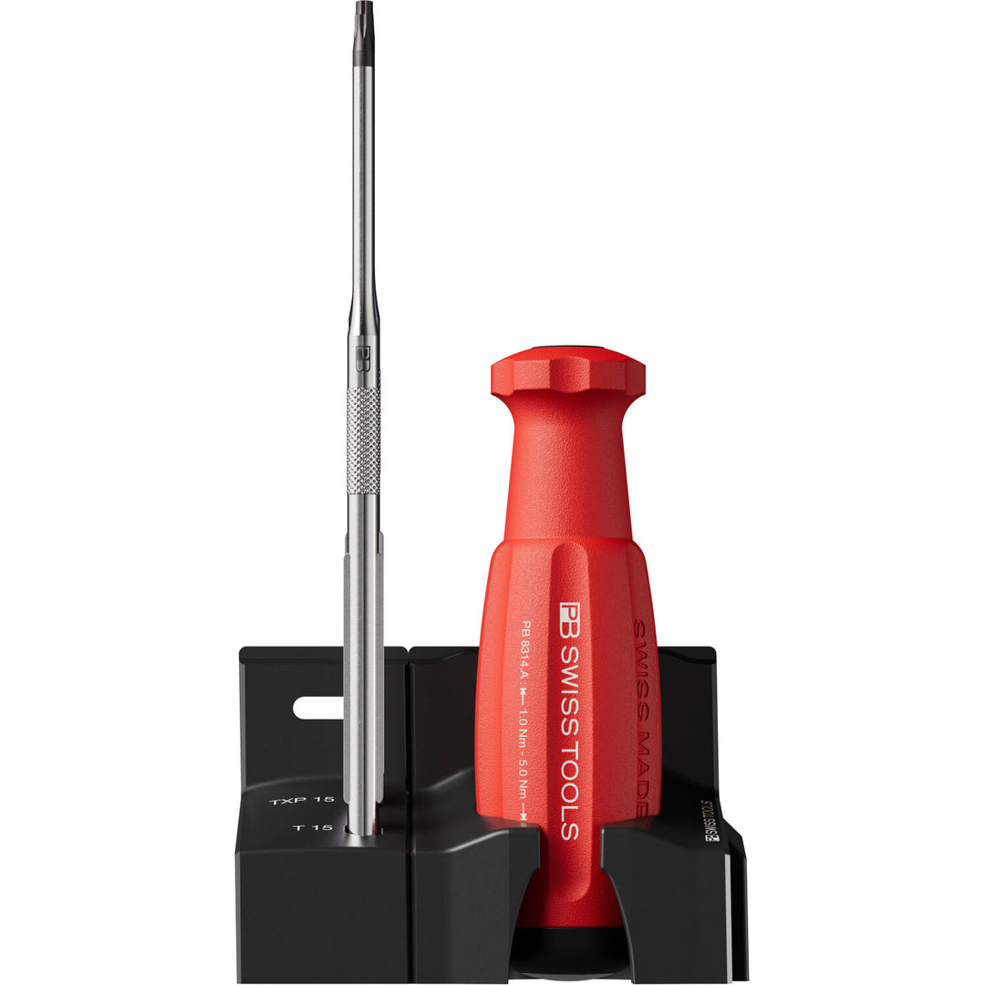 PB Swiss Tools PB 8314.A 3,0 Set MecaTorque Preset Torque Handle, Set In Holder