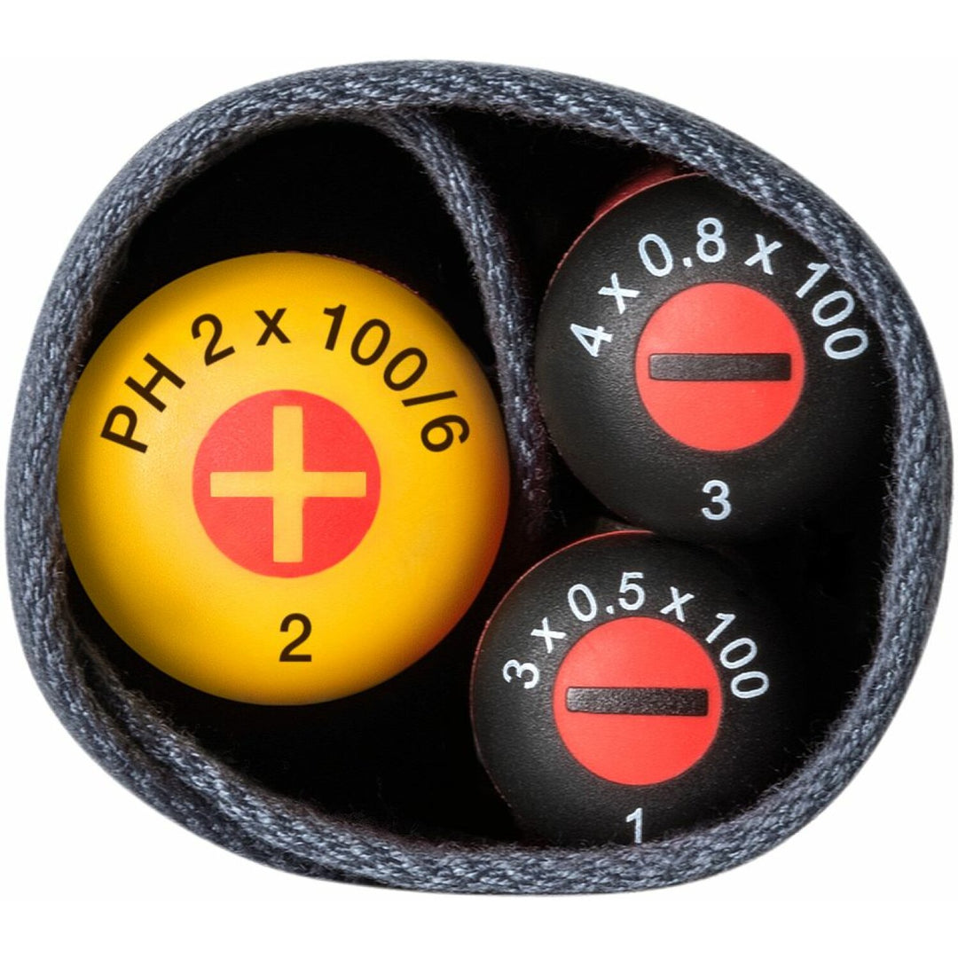 PB Swiss PB 8560.SU GY Screwdriver Set Slotted/Phillips in Roll-Up Case SwissGrip 6-Piece