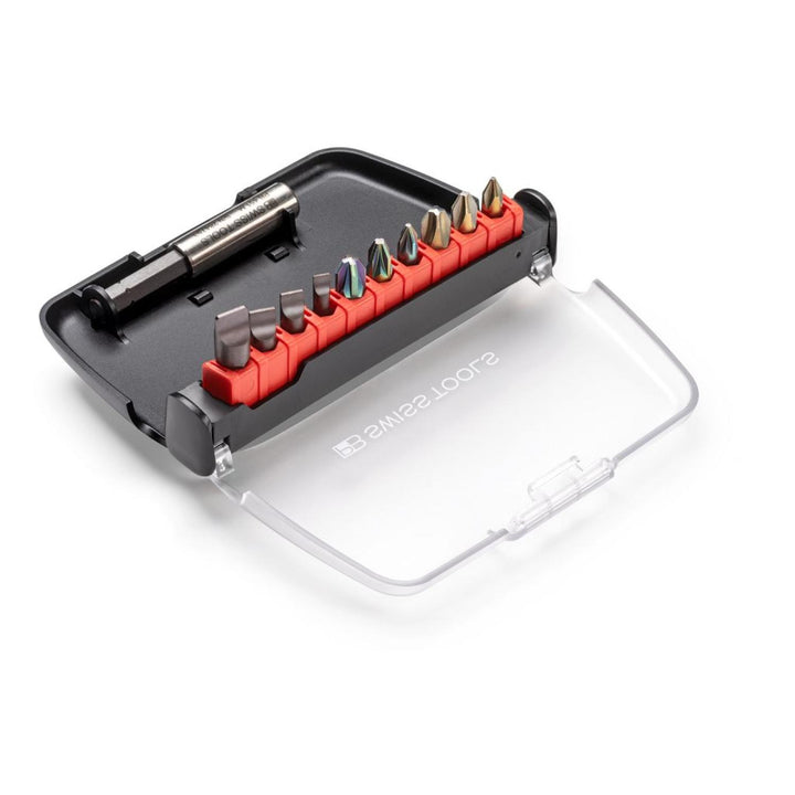 PB Swiss Tools PB C6.986 PrecisionBit, Design C 6.3 (1/4”), Set in BitCase, with Belt-Clip