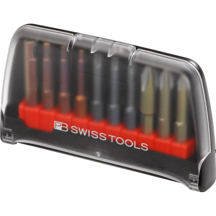 PB Swiss Tools PB E6.985 Precision Bit Set in BitCase with Belt-Clip, 10 Pieces