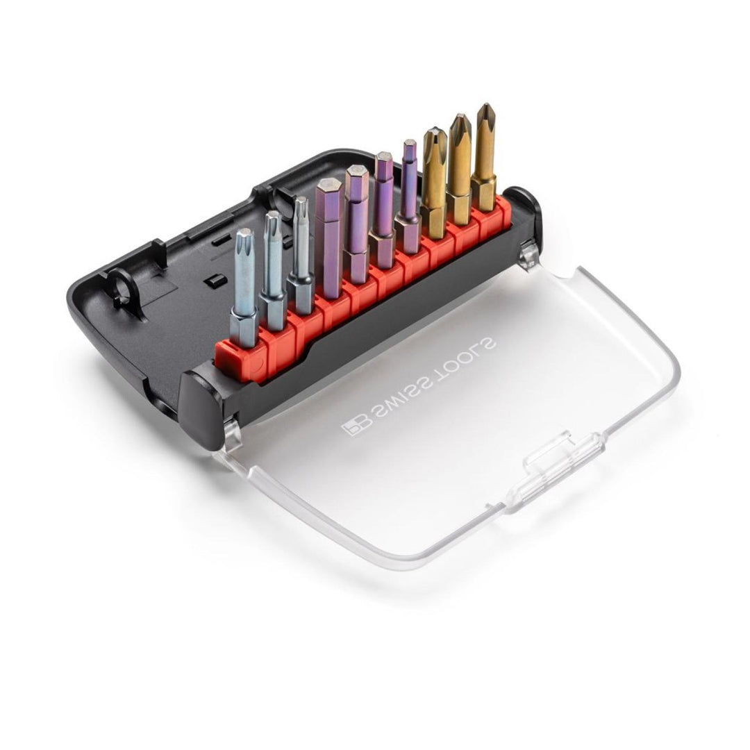 PB Swiss Tools PB E6.985 Precision Bit Set in BitCase with Belt-Clip, 10 Pieces