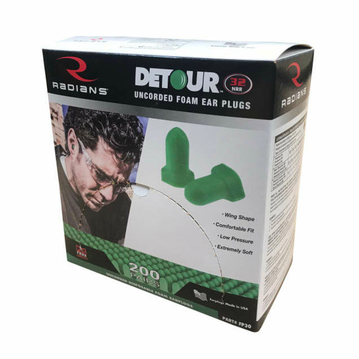 Radians FP30 Detour 32 Disposable Foam Earplugs - Uncorded
