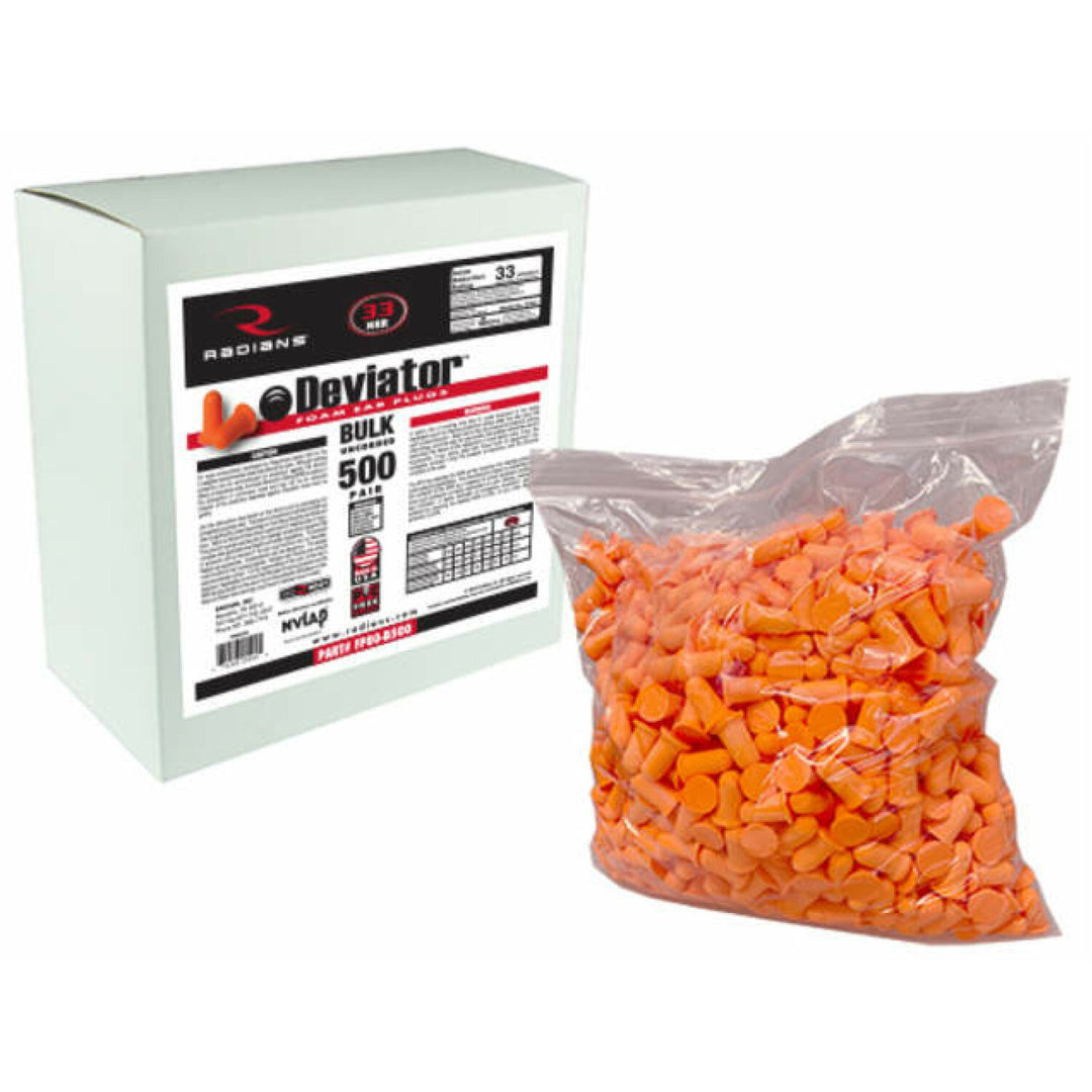 Radians FP80-B500 Deviator Foam Uncorded Earplug Dispenser Refill - 500 Pair
