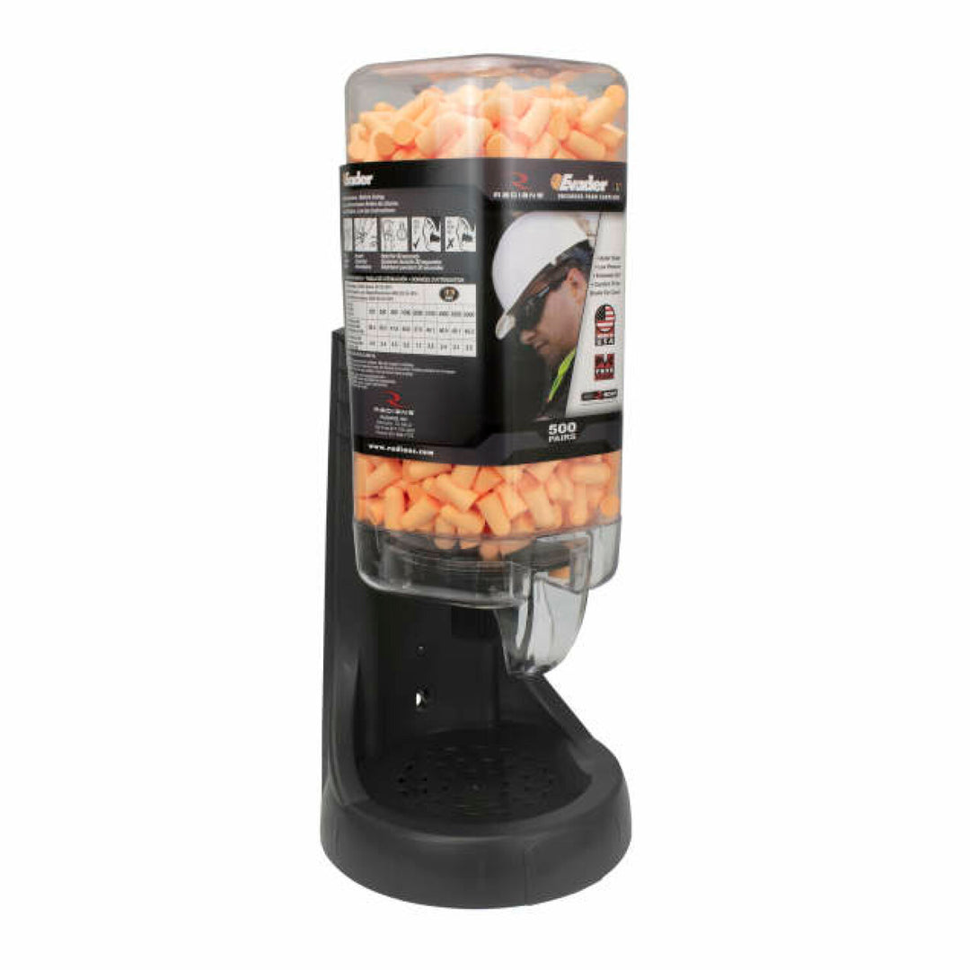 Radians FPD-500L94 Refillable Dispenser with EVADER FP94 Plugs - 500 Pair