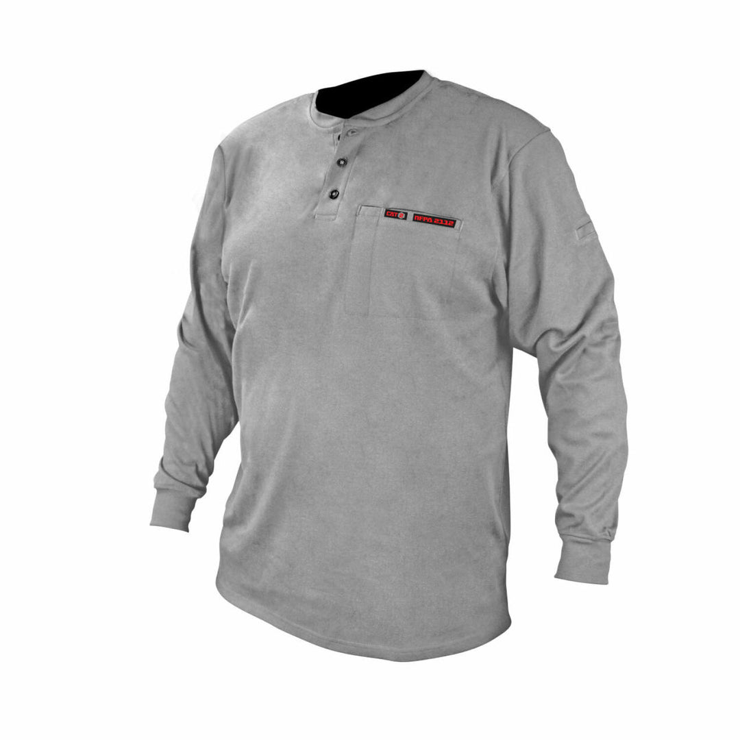 Radians FRS-002 VolCore® Long Sleeve Cotton Henley FR Shirt - Gray