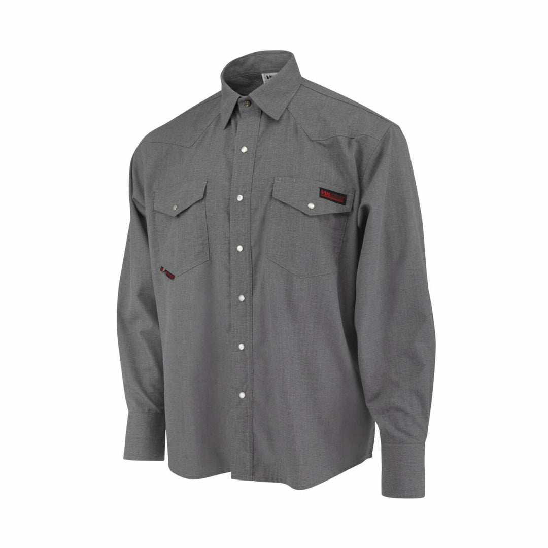Radians FRS-004 VolCore® CAT 2 Vented Pearl Snap FR Shirt - Gray