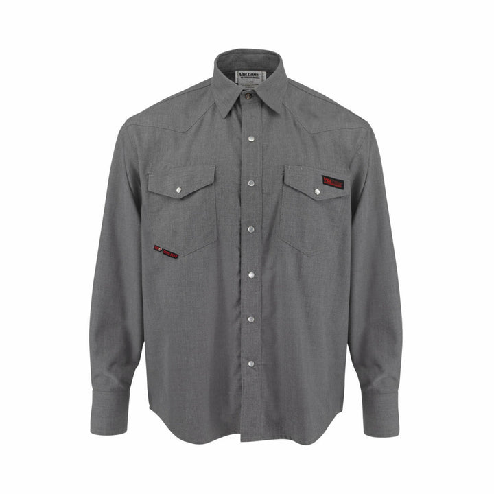 Radians FRS-004 VolCore® CAT 2 Vented Pearl Snap FR Shirt - Gray