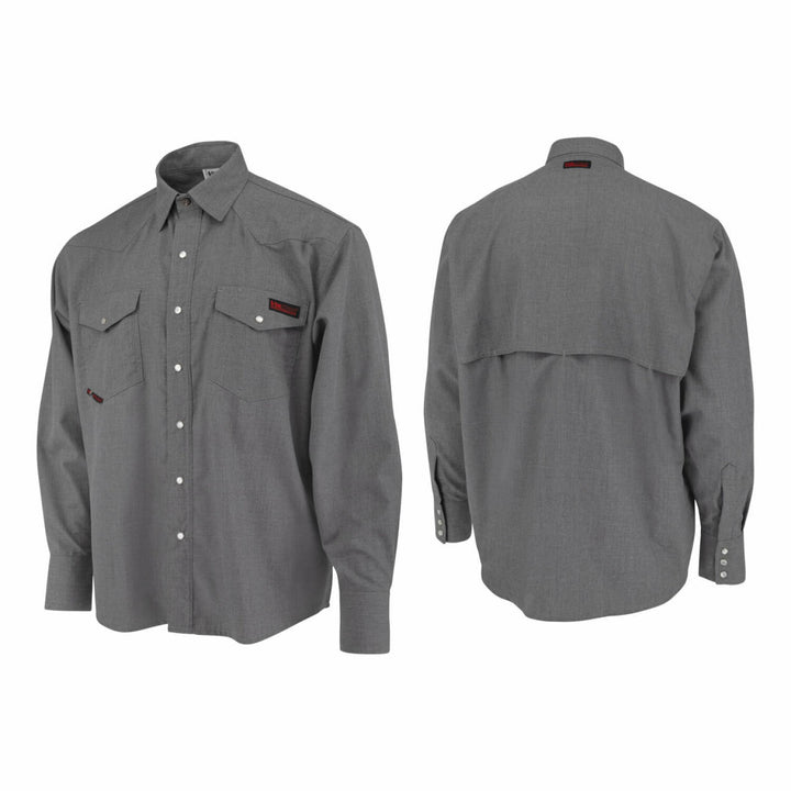 Radians FRS-004 VolCore® CAT 2 Vented Pearl Snap FR Shirt - Gray