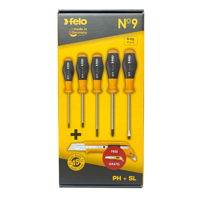 Felo 0715765231 SL & PH Screwdriver Set, 5 Pc.