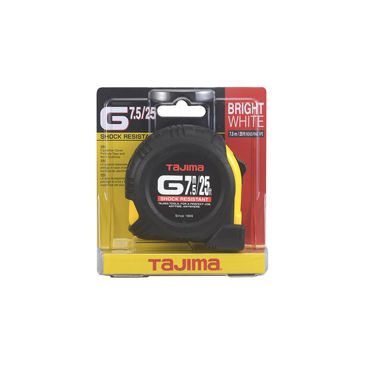 Tajima Tools G-25/7.5MBW G-Series, Standard & Metric Scale 25 ft. / 7.5m x 1 Steel inch Blade