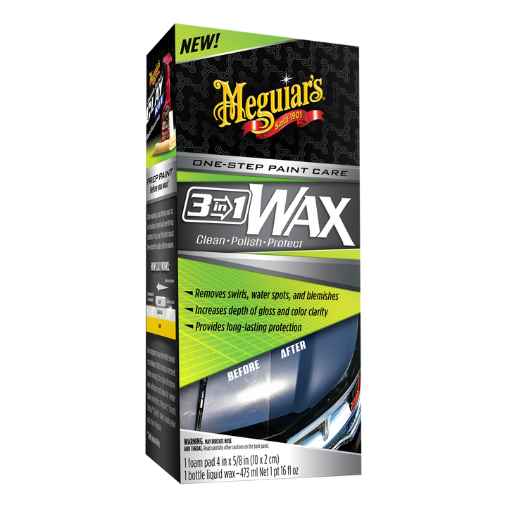 Meguiar's G191016 One-Step 3-in-1 Wax, 16 .oz