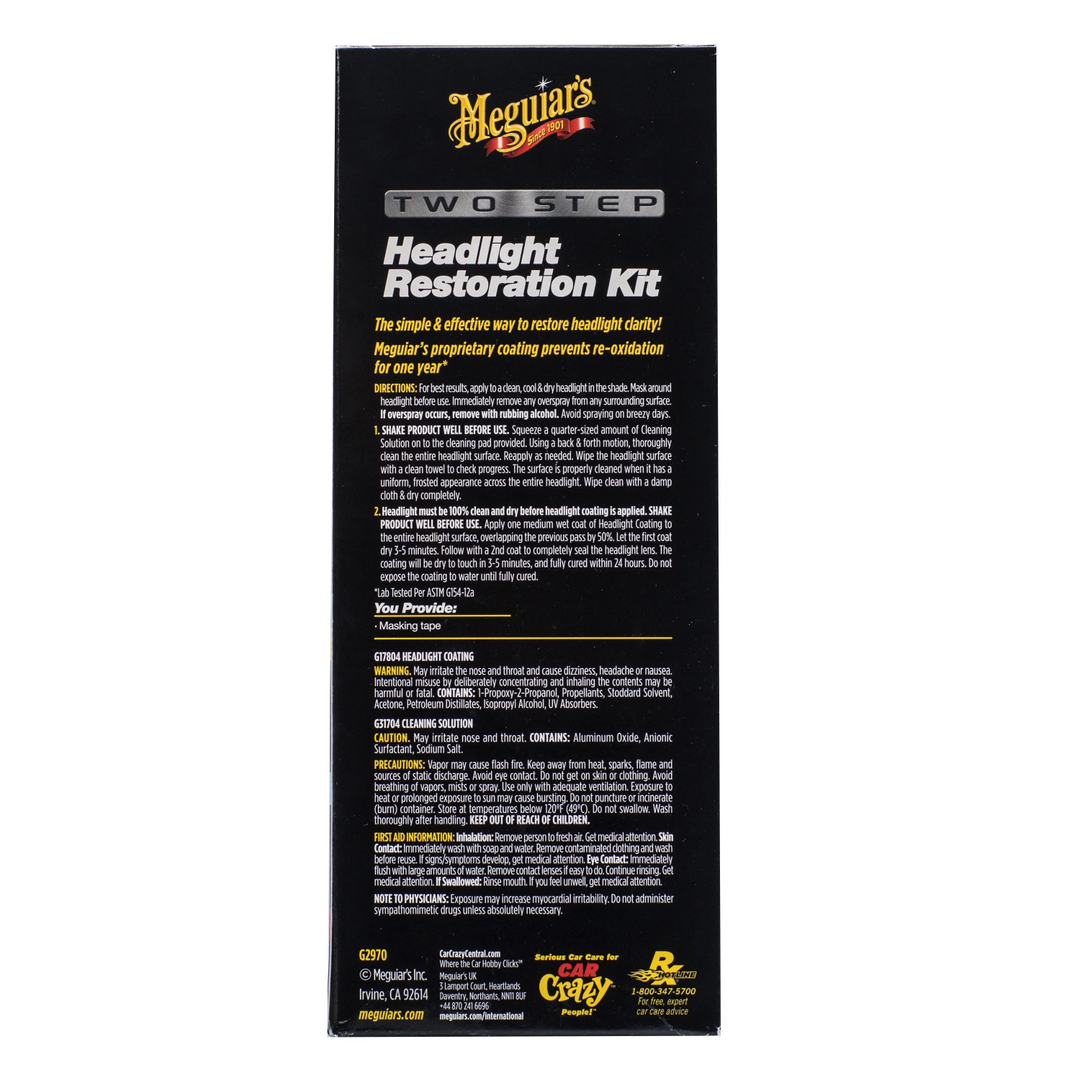 Meguiar's G2970 Two Step Headlight Restoration Kit