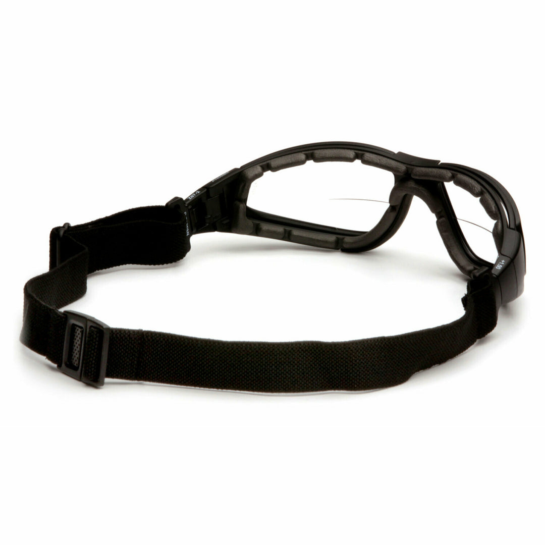 Pyramex GB4010STR20 XSG Reader - Clear +2.0 H2X Anti-Fog Reader Lens with Black Strap/Temples