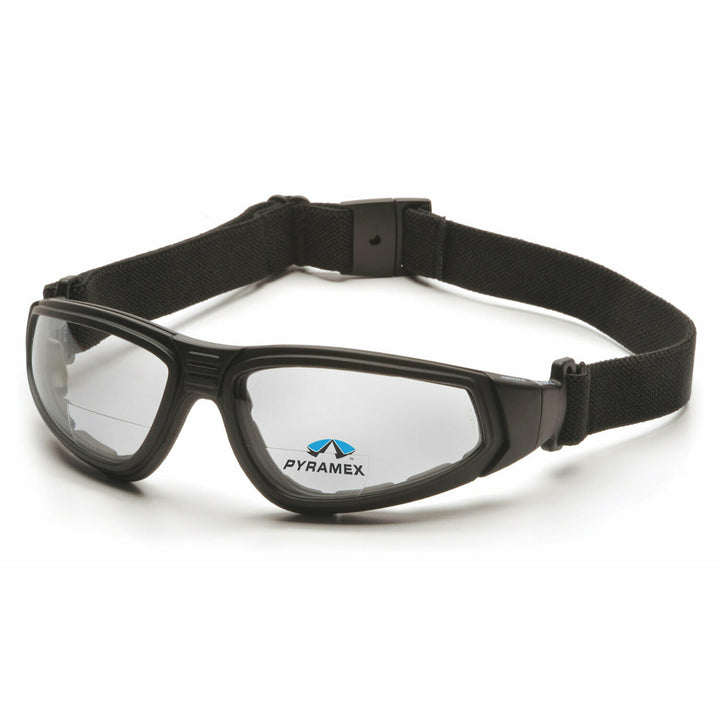 Pyramex GB4010STR20 XSG Reader - Clear +2.0 H2X Anti-Fog Reader Lens with Black Strap/Temples
