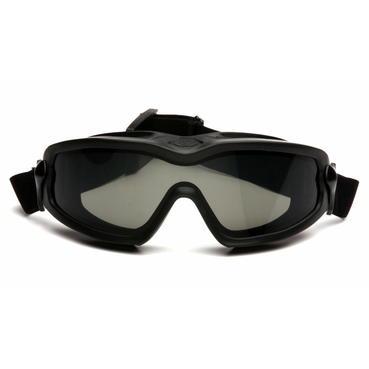 Pyramex GB6420SDT V2G Plus - Gray H2X Anti-Fog Dual Lens with Black Strap
