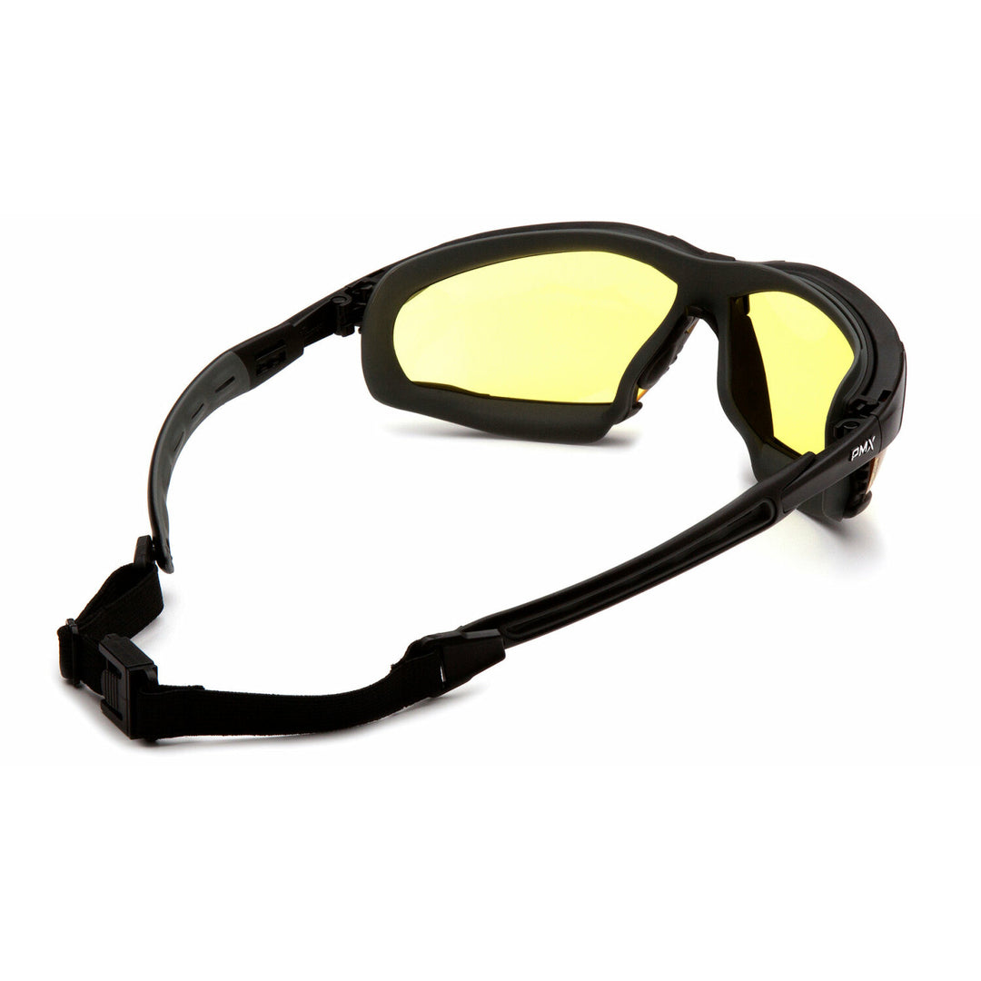Pyramex GB9430STM Isotope - Amber H2MAX Anti-Fog Lens with Black Frame