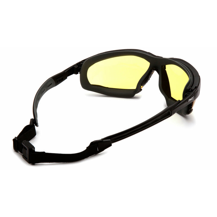 Pyramex GB9430STM Isotope - Amber H2MAX Anti-Fog Lens with Black Frame
