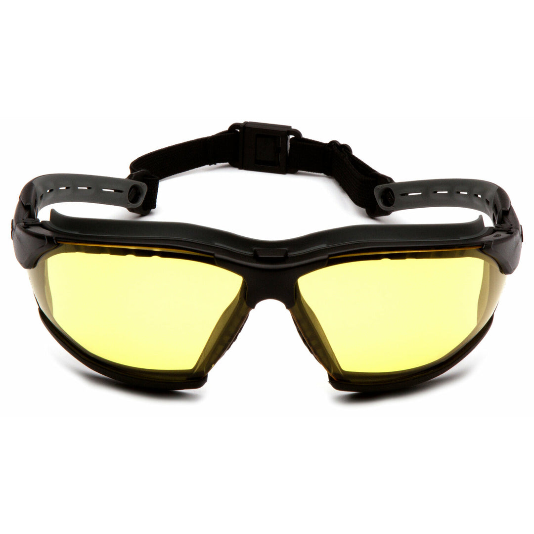 Pyramex GB9430STM Isotope - Amber H2MAX Anti-Fog Lens with Black Frame