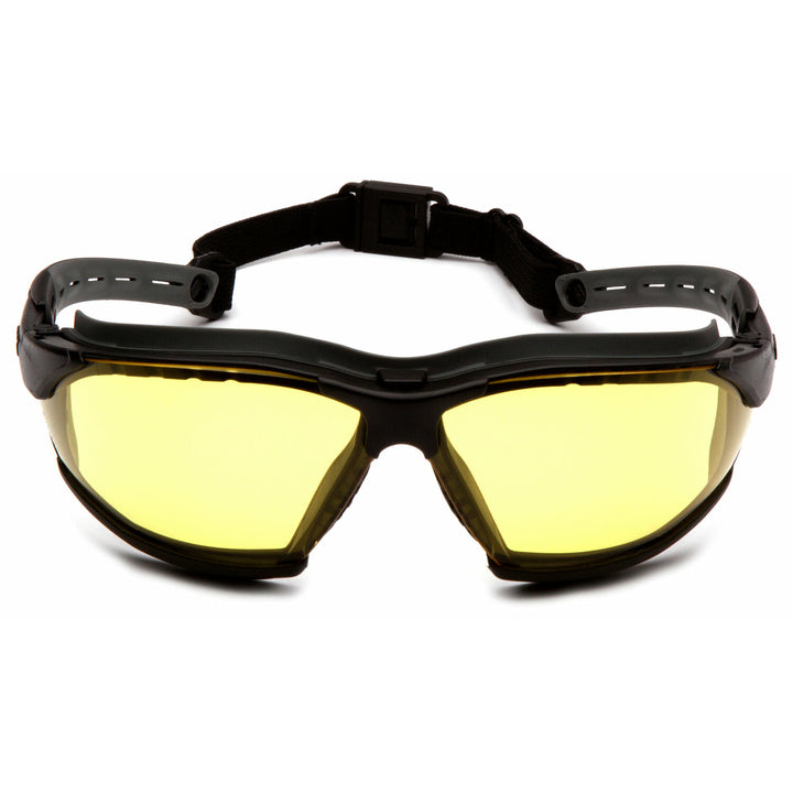 Pyramex GB9430STM Isotope - Amber H2MAX Anti-Fog Lens with Black Frame